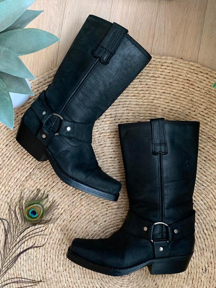 Kentucky?s Western bikerboots 38 western boots laarzen, Kleding | Dames, Schoenen, Zo goed als nieuw, Hoge laarzen, Zwart, Ophalen of Verzenden