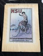 Vintage NSU reclame Poster in lijst 30x40, Ophalen, Gebruikt, Voor 1940, Prent