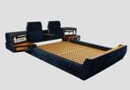 Luigi Massoni  (luxe retro bed), Huis en Inrichting, Ophalen of Verzenden, Gebruikt, Tweepersoons, Hout