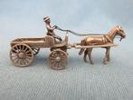 Boeren kar met rijder in zilver - 2e helft 20e eeuw, Ophalen of Verzenden, Zilver