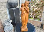 grote handgemaakte houten maria beeld met christus op de arm, Antiek en Kunst, Antiek | Religie, Ophalen of Verzenden