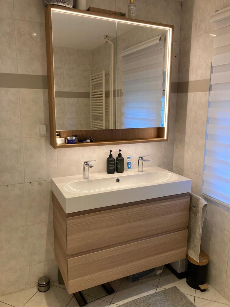 IKEA Godmorgon wastafelmeubel met wasbak, incl kranen, Huis en Inrichting, Badkamer | Badkamermeubels, Ophalen, Gebruikt, 50 tot 100 cm