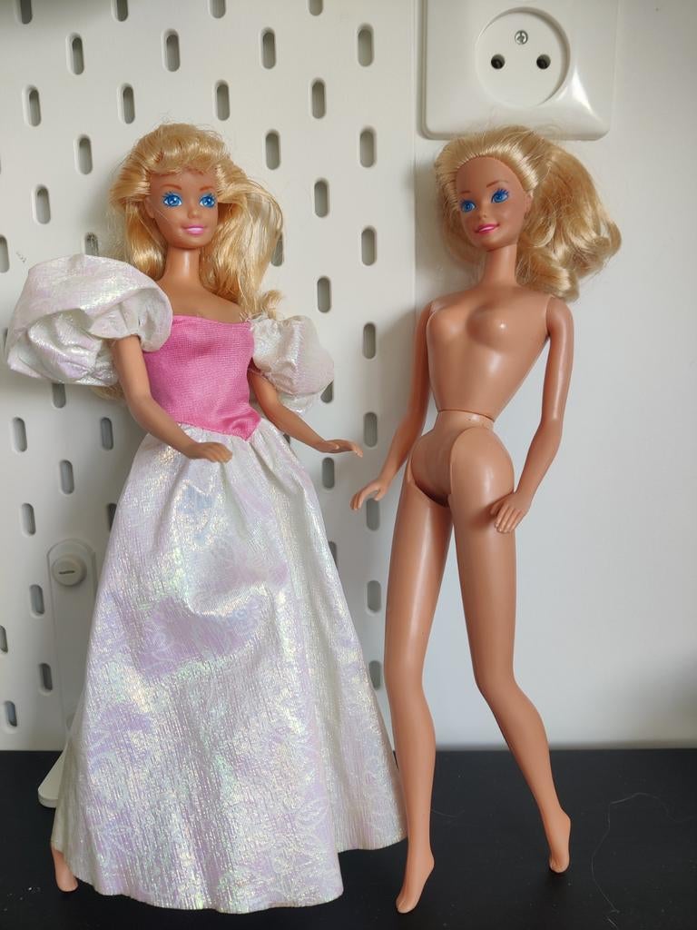 Vintage Barbie Poppen: 1989 My First Princess & 1992 Tahiti, Ophalen of Verzenden, Gebruikt, Barbie