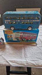 Oud tin toy clockwork dubbeldekker bus mf185, Ophalen of Verzenden