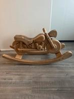 Houten Motor Hobbelpaard, Kinderen en Baby's, Speelgoed | Hobbelfiguren, Ophalen of Verzenden, Gebruikt