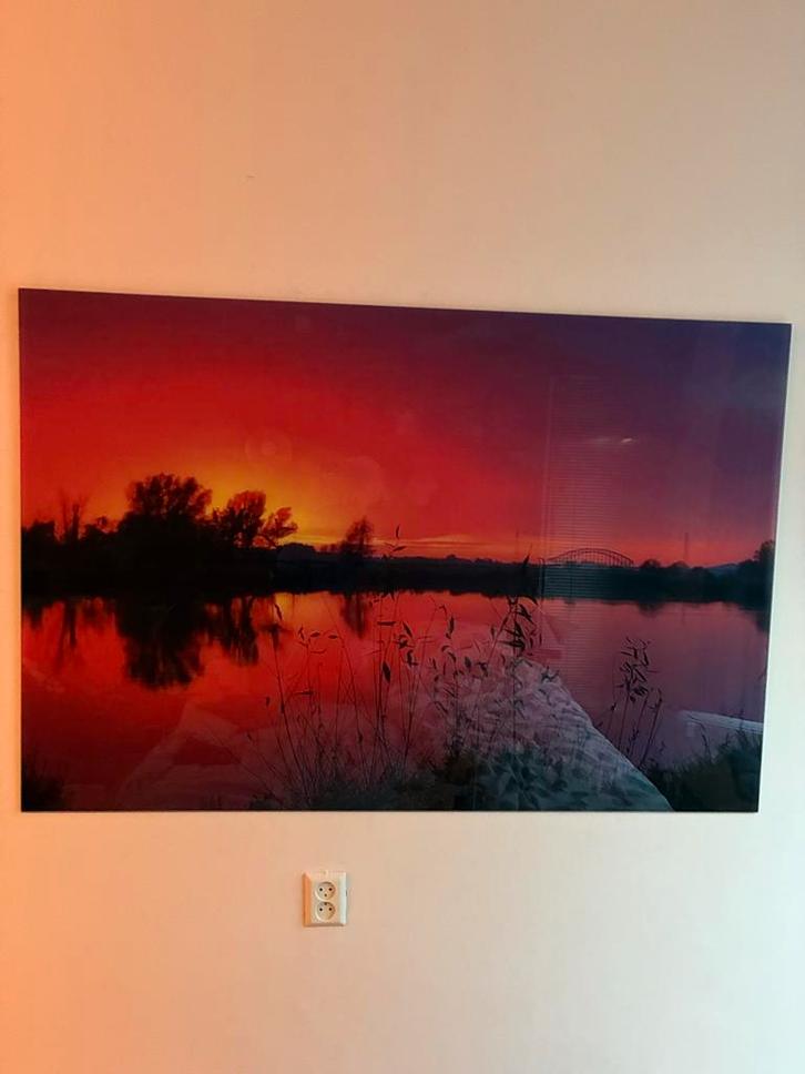 Plexiglas Foto: Roodgloeiende Lucht Meinerswijk, Huis en Inrichting, Woonaccessoires | Schilderijen, Tekeningen en Foto's, Nieuw