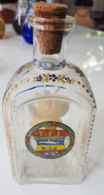 Muizenfles jenever fles beschilderd oud beschikbaar voor biedingen