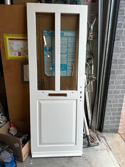 Nieuwe voordeur, Doe-het-zelf en Verbouw, Deuren en Horren, Nieuw, Buitendeur, 200 tot 215 cm, 80 tot 100 cm, Glas, Hout, Ophalen