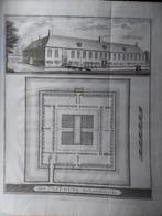 11 / Het Pest-huys  Leyden - Leiden Gravure uit 1762, Antiek en Kunst, Ophalen of Verzenden