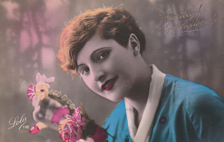 MEISJE JURK UIT 1926 ZEER MOOIE OUDE KAART KJ724, Verzamelen, Ansichtkaarten | Themakaarten, Gelopen, 1920 tot 1940, Overige thema's