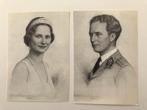Leopold en Astrid van Belgie, Ophalen of Verzenden, Kaart, Foto of Prent
