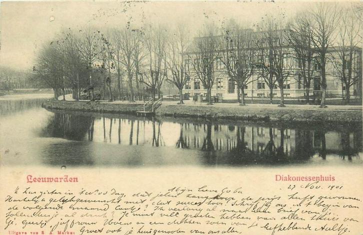 701091027 Leeuwarden Diakonessenhuis, Verzamelen, Ansichtkaarten | Nederland, Friesland, Voor 1920, Verzenden
