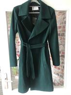 CVRD donkergroen Kenza mantel wolblend met strikceintuur M, Kleding | Dames, Jassen | Winter, Maat 38/40 (M), CVRD, Nieuw, Ophalen of Verzenden