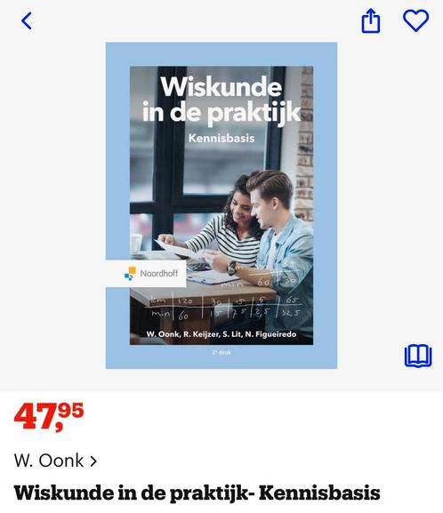 W. Oonk - Wiskunde in de praktijk- Kennisbasis, Boeken, Wetenschap, Zo goed als nieuw, Ophalen of Verzenden
