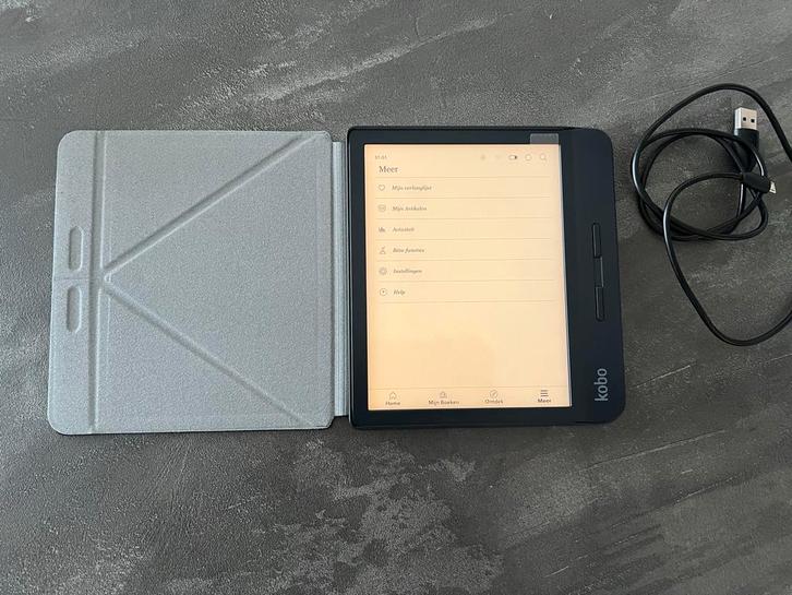 Kobo Libra H2O e-reader + sleepcover (8GB) – compleet!, Computers en Software, E-readers, Zo goed als nieuw, 7 inch, 8 GB, Touchscreen