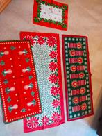 VINTAGE KERST TAFELKLEED KLEED SERVETTEN PLACEMATS 70 80 90, Huis en Inrichting, Tafelkleden, Ophalen of Verzenden, Zo goed als nieuw