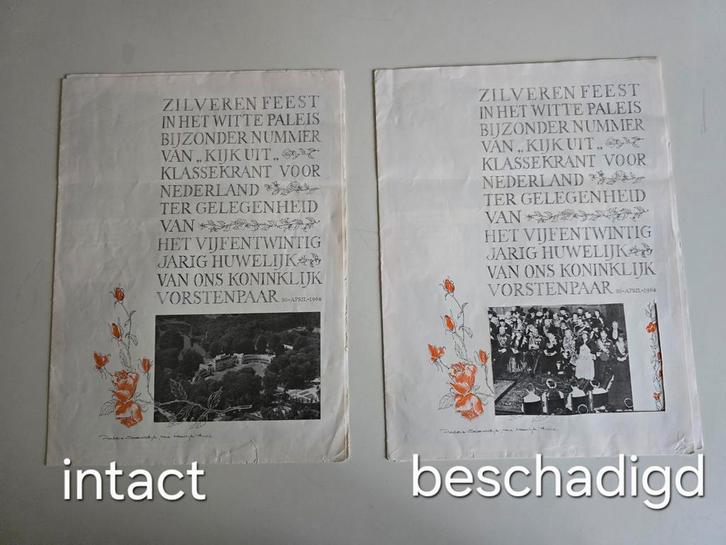 Folder 25 jarig huwelijk Juliana, Verzamelen, Koninklijk Huis en Royalty, Gebruikt, Tijdschrift of Boek, Nederland, Ophalen of Verzenden