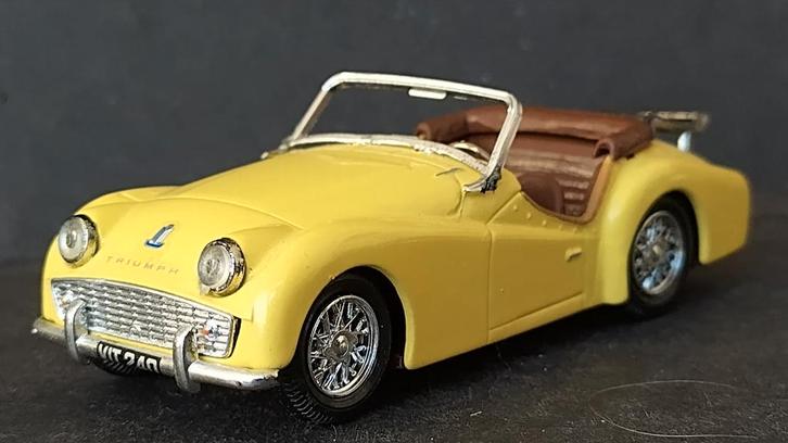 Triumph TR 3 Primrose Yellow 1:43 Vitesse Pol, Hobby en Vrije tijd, Modelauto's | 1:43, Zo goed als nieuw, Auto, Overige merken