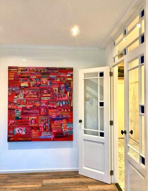 Anneke Peereboom, prachtig groot schilderij “Un beau jour”, Antiek en Kunst, Kunst | Schilderijen | Modern, Ophalen