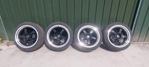 Rota Gtr 18 inch 5x100 zeer nette set zgan banden, Auto-onderdelen, Banden en Velgen, Banden en Velgen, Zomerbanden, 18 inch, 225 mm