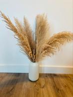 Creme vaas met pampas pluimen - 80 cm, Ophalen, Zo goed als nieuw