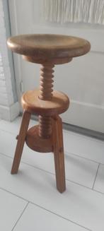 Vintage grenen draaikruk schilderskruk, Ophalen of Verzenden, In hoogte verstelbaar, Gebruikt, Hout
