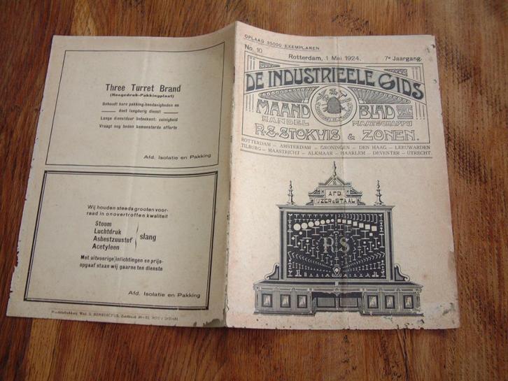 Antiek Maandblad nr 10 De Industrieele Gids 1 mei 1924, Antiek en Kunst, Antiek | Boeken en Bijbels, Ophalen of Verzenden