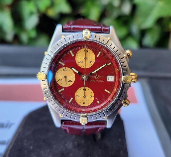 Breitling Chronomat (rood) + Garantie, Sieraden, Tassen en Uiterlijk, Sporthorloges, Zo goed als nieuw, Android, Rood, Ophalen of Verzenden