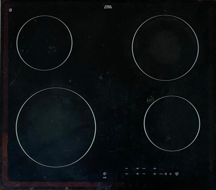 Etna KC260ZT kookplaat - defect, voor onderdelen, Witgoed en Apparatuur, Kookplaten, Niet werkend, Inbouw, Keramisch, 4 kookzones