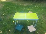 Kampeertafel inklapbaar inclusief 4 krukjes, Caravans en Kamperen, Kampeermeubelen, Ophalen of Verzenden, Zo goed als nieuw, Campingtafel