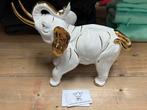 Olifant porselein met bladgoud 24kt groot model, Ophalen of Verzenden, Nieuw, Dier