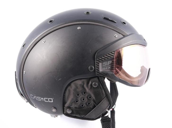 58 59 60 61 62 skihelm/snowboardhelm CASCO SP-6 Visor, Black, Sport en Fitness, Skiën en Langlaufen, Gebruikt, Overige typen, Skiën