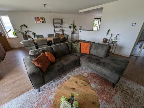 Suède leren hoekbank Loca – 210 x 250 cm, Huis en Inrichting, Banken | Bankstellen, Zo goed als nieuw, Hoekbank, Vierpersoons of meer