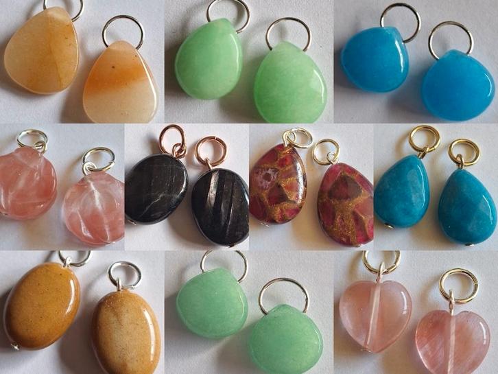 SALE Prachtige edel -agaat- stenen hangers per set nu 0,75 a, Hobby en Vrije tijd, Kralen en Sieraden maken, Nieuw, Hanger, Verzenden