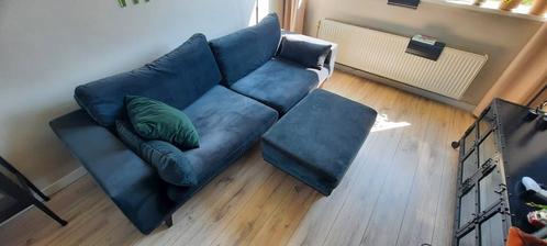 Velours bank, Huis en Inrichting, Banken | Complete zithoeken, Gebruikt, Overige materialen, Ophalen