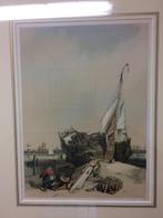 Litho van Rotterdamse veerboot anno 1870, Antiek en Kunst, Ophalen of Verzenden
