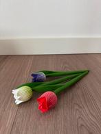 3 Houten Tulpen - Decoratie, Ophalen, Nieuw, Hout, Overige typen