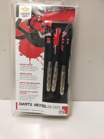 Dartpijlen - Nickelsilver - Longfield - 21 gram - met etui beschikbaar voor biedingen