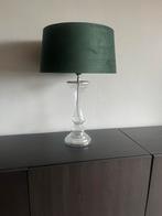 Twee Groene Velours Lampenkappen, 25 tot 50 cm, Modern/chique, Rond, Ophalen of Verzenden