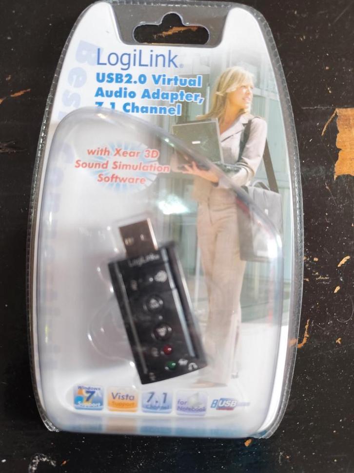 LogiLink USB 2.0 Virtual Audio Adapter 7.1 - Nieuw!, Computers en Software, Geluidskaarten, Nieuw, Extern, Ophalen of Verzenden