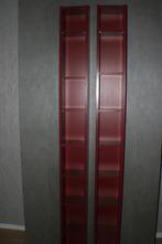 Ikea cd / dvd kast rek in donkerrood 2 stuks, Ophalen, 150 discs of meer, Zo goed als nieuw, Hout