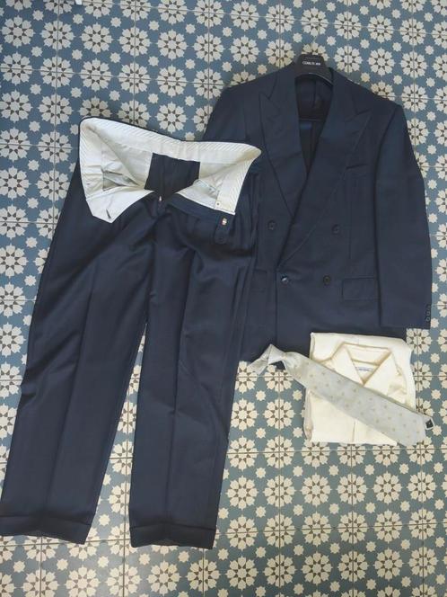Nieuw Zegna pak met handgemaakt overhemd en Zegna das, Kleding | Heren, Kostuums en Colberts, Nieuw, Maat 52/54 (L), Blauw, Ophalen of Verzenden