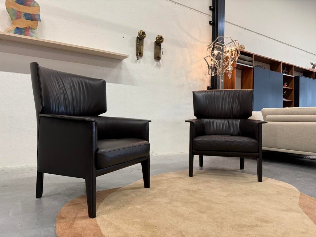 2 De Sede ds 178 Fauteuil bruin leer Design stoel, De Sede, Ophalen of Verzenden, Zo goed als nieuw, Leer