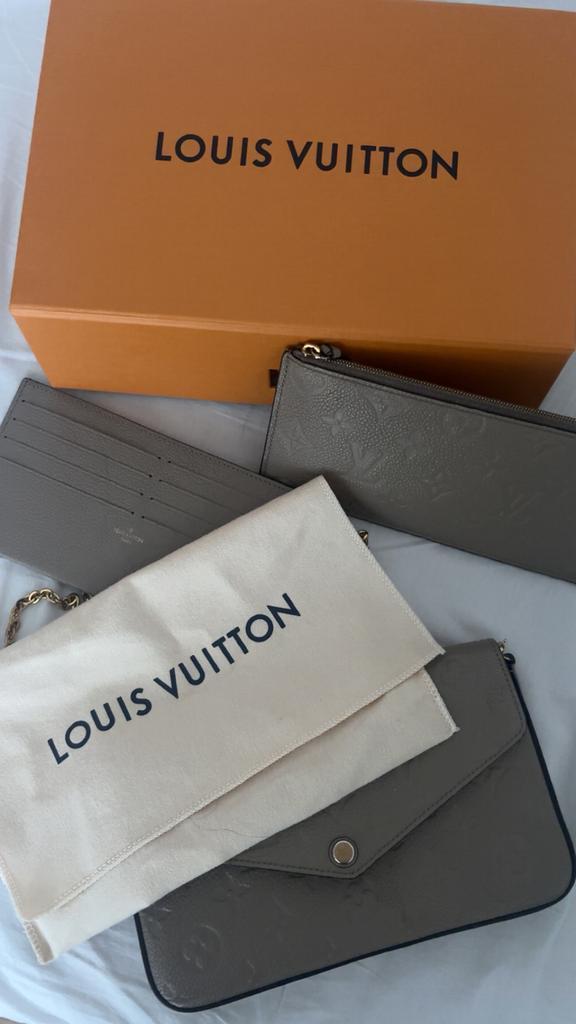 Louis vuitton Pochette Félicie, Sieraden, Tassen en Uiterlijk, Tassen | Damestassen, Gebruikt, Handtas, Beige, Ophalen of Verzenden