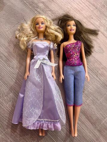 Barbies barbiepoppen Mattel prinsesjurk blonde brunette pop beschikbaar voor biedingen