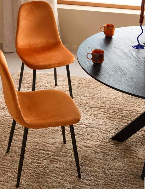 NOUS Living eetkamerstoelen (set van 2), Huis en Inrichting, Stoelen, Zo goed als nieuw, Twee, Metaal, Stof, Overige kleuren, Ophalen