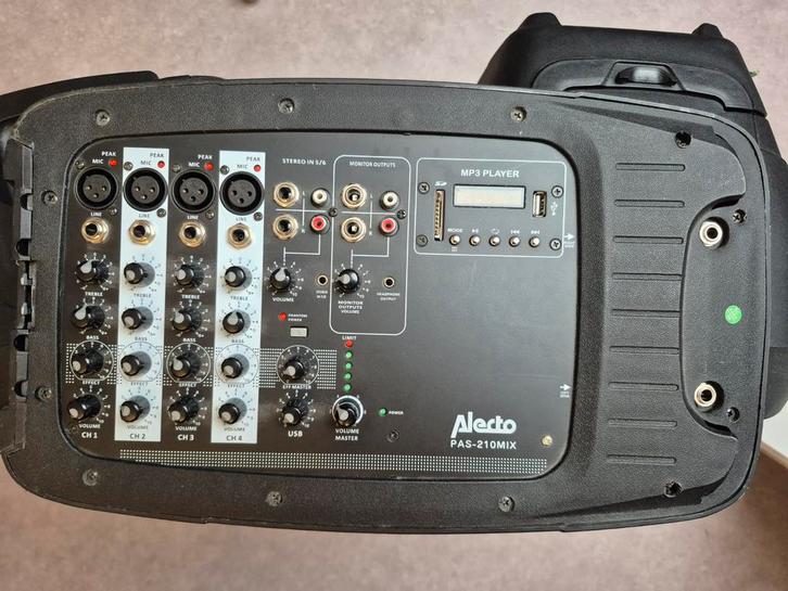 Alecto PAS-210MIX Mobiele PA Set, Muziek en Instrumenten, Versterkers | Keyboard, Monitor en PA, Gebruikt, Ophalen