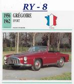 Ry8 autokaart gregoire sport ( 1956 - 1962 ), Ophalen of Verzenden, Zo goed als nieuw, Auto's