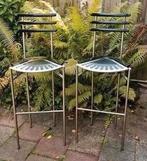 Zumsteg barkrukken, design Christian Erker, RVS-leer-hout, Ophalen, Gebruikt, Hout, 60 tot 90 cm