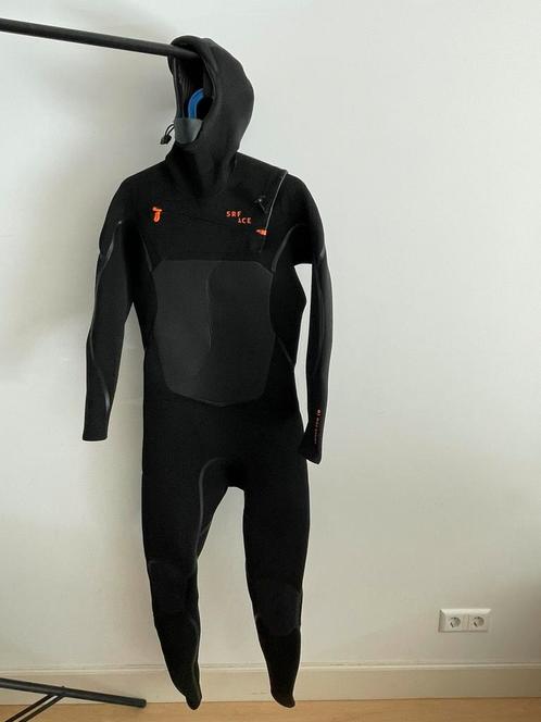 SRFACE Wetsuit 5/4mm Hooded Heren Large, Watersport en Boten, Watersportkleding, Zo goed als nieuw, Wetsuit, Heer, Ophalen
